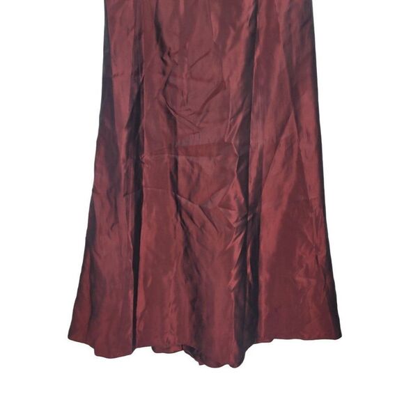 Vintage 90's Cache Gown 6 Oxblood Maroon Halter Backless Knotted Waist Aline USA - Picture 11 of 17